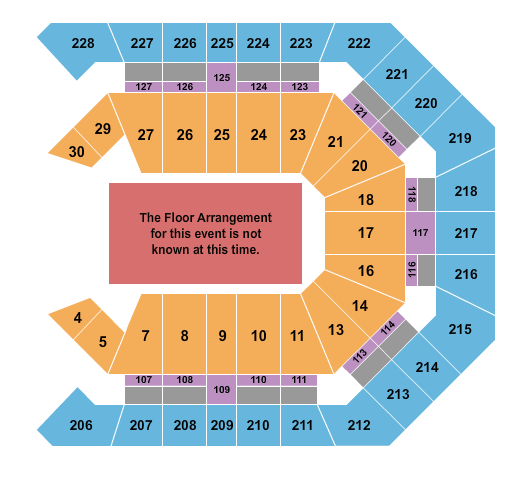 MGM Grand Garden Arena ACM Seating Chart
